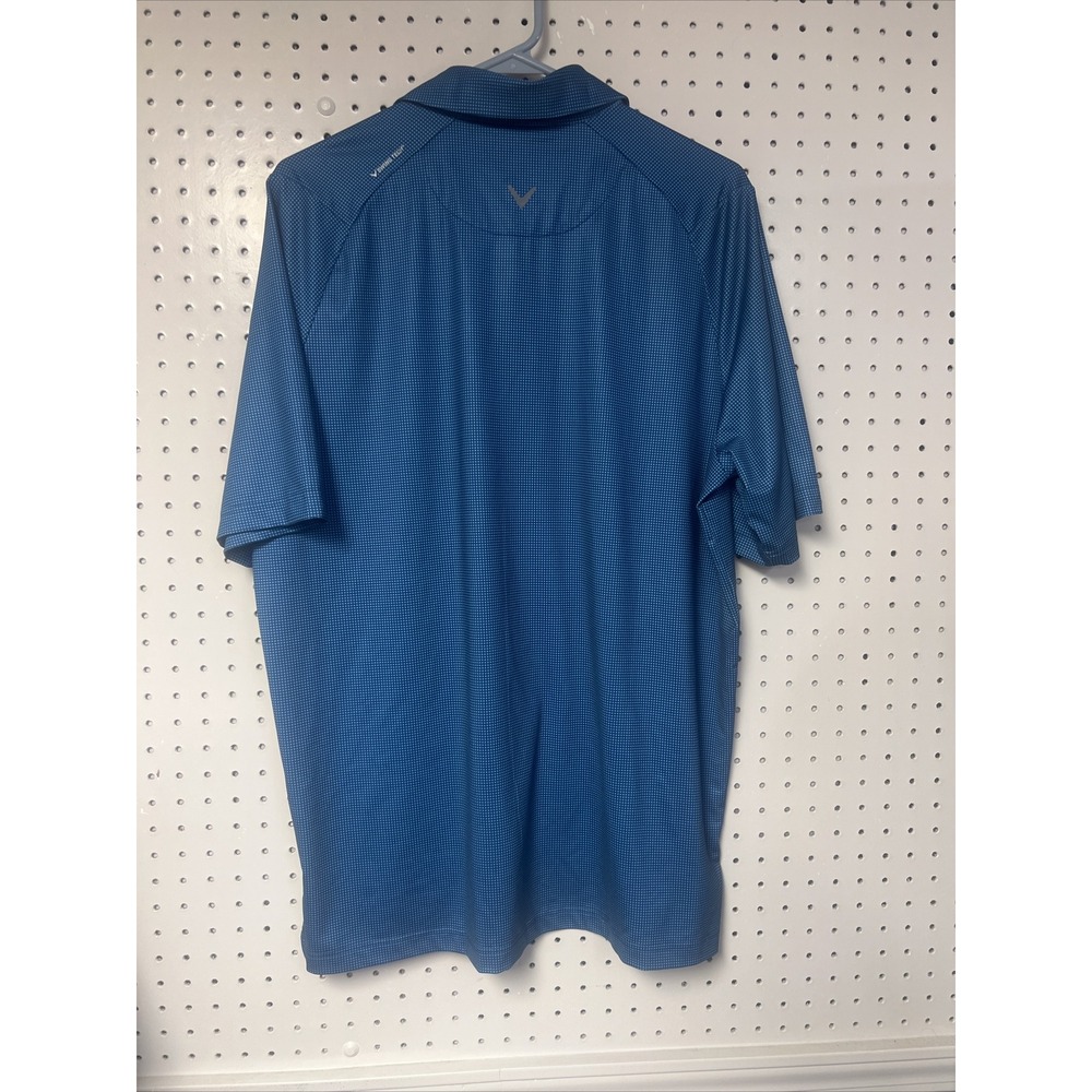 Callaway Opti- Dri‎ Men's Med Blue Patterned Short Sleeve Golf Polo Shirt - Picture 5 of 5
